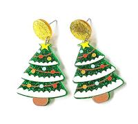 Christmas Earrings Christmas Tree Decoration Hat Dinosaur Cactus Earrings Ladies Girls Holiday Jewelry