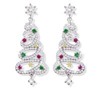 christmas earrings cute christmas tree earrings for women christmas lightweight cat earrings stocking stuffers for women christmas gifts 2024 adjustable metal no gemstone