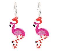 Christmas Earrings Cute Flamingo Gingerbread House Santa Claus Angel Acrylic Earrings Colorful Xmas Festival Holiday Jewelry Gift, Acrylic, No Gemstone