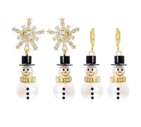 Christmas Earrings - Fashion Shiny Drops Snow Inspired Charm Jewelry Decorative Ear Festive Ornament Elegant Celebration Ornament Winter Party Statement