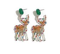 Christmas Earrings for Women Acrylic Animal Cat Reindeer Chicken Cow Drop Earrings Christmas Accessories Winter Holiday Drop Earrings Light Bolts Animal Dangle Earrings, One Size, Acrylic, No Gemstone