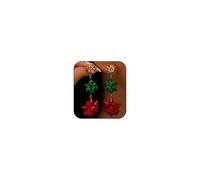 Christmas Earrings for Women Bowknot Stud Earrings Red Green Bow Drop Dangle Earrings Holiday Party Christmas Xmas Jewelry, Zinc, No Gemstone