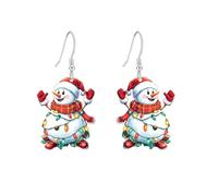 Christmas Earrings for Women Christmas Snowman Drop Dangle Earrings Acrylic Snowman Earrings Holiday Earrings Cute Jewelry Gifts for Women, One Size, Acrylic, No Gemstone