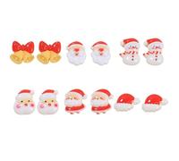 Christmas Earrings for Women Cute Funny Christmas Earrings Bow Tree Santa Holiday Earrings for Christmas Jewellery, One Size, Resin, No Gemstone