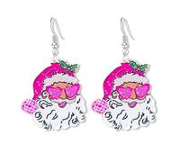 Christmas Earrings for Women Cute Gingerbread Man Elf Fawn Charm Earrings Acrylic Fashion Christmas Tree Cat Dinosaur Funny Earrings Xmas Party Favors Decor Accessories, Zinc, unkown