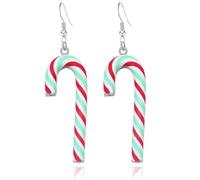 Christmas Earrings for Women Cute Gingerbread Man Elf Fawn Charm Earrings Acrylic Fashion Christmas Tree Cat Dinosaur Funny Earrings Xmas Party Favors Decor Accessories, Zinc, unkown