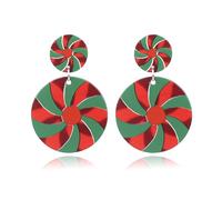 Christmas Earrings for Women Cute Gingerbread Man Elf Fawn Charm Earrings Acrylic Fashion Christmas Tree Cat Dinosaur Funny Earrings Xmas Party Favors Decor Accessories, Zinc, unkown