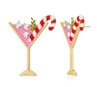 Christmas Earrings for Women Cute Reindeer Colorful Light Bulb Christmas Tree Earrings Gingerbread Deer Garland Bow Holiday Jewelry