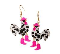 Christmas Earrings for Women Glitter Xmas Hat Hen Chicken Acrylic Drop Earring Funny Light Bulb Hippo Dog Animals Dangle Earrings Holiday Jewelry Accessories, Acrylic, No Gemstone