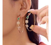 Christmas Earrings for Women Holiday, Cute Christmas Tree Bell Snowflake Bow Snowman Bow Stud Earrings, Winter Holiday Jewelry Xmas Gifts Stocking Stuffers for Her