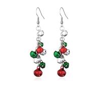 Christmas Earrings for Women Holiday Earrings Colorful Light Bulbs Bow Cane Santa Jingle Bell Christmas Tree Drop Dangle Earrings Xmas Festival Jewelry Gift, Zinc, No Gemstone