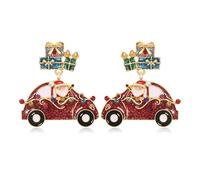 Christmas Earrings for Women,Rhinestone Cute Xmas Earrings Holiday Santa Snowman Christmas Tree Earrings Christmas Jewelry, dangle, enamel,alloy, No Gemstone