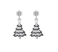 Christmas Earrings for Women Studs Santa Silver Earrings Christmas Hat with Sparkly Crystal Stones Holiday Jewelry Stud Reindeer Deer Bell Christmas Tree Dangle Earrings