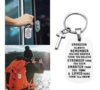 Christmas Earrings for Women To You Letters Never 26 Forget Keychain Christmas Grandson Ornaments I My Keychains