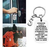 Christmas Earrings for Women To You Letters Never 26 Forget Keychain Christmas Grandson Ornaments I My Keychains