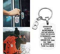 Christmas Earrings for Women To You Letters Never 26 Forget Keychain Christmas Grandson Ornaments I My Keychains