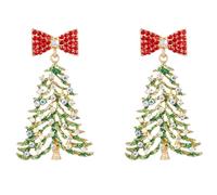 Christmas Earrings for Women,Vintage Christmas Tree/Bells/Gingerbreadman/Bow/Star Dangle Drop Earring Xmas Drop Earrings Winter Holiday Jewelry, L, Plastic, No Gemstone