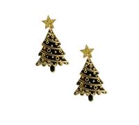 Christmas Earrings Gold Acrylic Mirror Gingerbread Man、 Soldier、 Christmas Tree Hanging Down Earrings Stylish Simplicity Christmas Party Jewellery For Women, One Size, Acrylic, No Gemstone