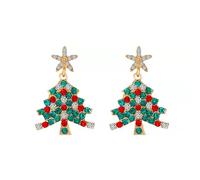 Christmas Earrings Gold Acrylic Mirror Gingerbread Man、 Soldier、 Christmas Tree Hanging Down Earrings Stylish Simplicity Christmas Party Jewellery For Women, One Size, Acrylic, No Gemstone