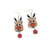 Christmas Earrings Hook Dangle Bell accessories Novelty Reindeer Pendant Hoop Xmas Best Gifts for Women Mom Wife,Reindeer,7 * 2.5cm Very Practical and Popular Nice processing