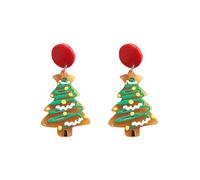 Christmas Earrings Variety Of Christmas Tree Acrylic Plate Earrings For Women (A, One Size)