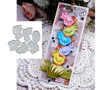 Christmas Easter Hen Egg Metal Die Cuts,Spring Sunflower Frame Leaf Cutting Dies Cut Stencils for DIY Scrapbooking Album Decorative Embossing Paper Dies for Card Making