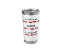 Christmas Easter Pentecost - GOD with us, for us, in us Stainless Steel Insulated Tumbler