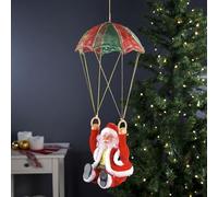 Christmas Electric Singing Santa Claus Tumbling Parachute Musical Dancing Figure Santa Xmas Birthday Gifts Home Decorations Tree Hanging Ornaments