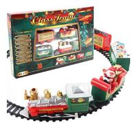Christmas Electric Train Set for Electric Railway Train Set Battery Powered Santa Claus Train Party Home Under Xmas Tree Decoration
