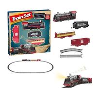 Christmas Electric Train Set with Light & Sounds, Electric Train Toy for Around The Tree, Toy Trains Set for Under Christmas Tree for 3-7+ Years Old Toddler Boys and Girls (B)