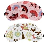 Christmas Elements 2-Pack Eye Patch and Eye Masks Set, Light-Blocking, Soft, Breathable Sleep Mask Kit