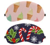 Christmas Elements 2-Pack Light-Blocking Soft Breathable Sleep Mask Eye Masks Sleeping Mask