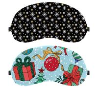 Christmas Elements Ball Tree Box 2-Pack Light-Blocking Soft Breathable Sleep Mask Eye Patch Eye Cover