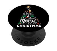 Christmas Elements Tree - We Wish you a Merry Christmas PopSockets Adhesive PopGrip