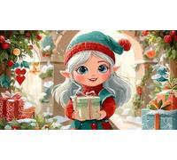 Christmas-Elf 1000 Pieces Jigsaw Puzzles for Adults Challenging Game Jigsaw Puzzle Home Decoration for Adults and Kids Age 12 Years Up 75x50cm/1000pcs