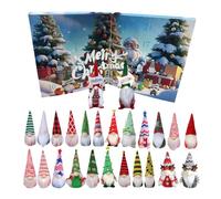 Christmas Elf Advent Calendar | Cute Decorative Plush for Office Parties, Calendar Counter 24 Days Elf Decor for Table Shelf Coat