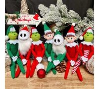 Christmas Elf Behaving Badly Plush Toy Novelty Long Bendy Naughty Boy Grinch Jack Skellington Christmas Elves Doll 12 Inches