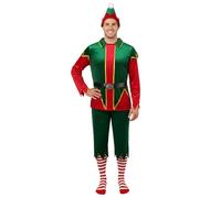 Christmas Elf Costume Men's Stage Performance Outfits Elegant Sets | Stage Show, Masquerade Party, Elegant, Holiday Event, Adult Men, Fit, Complete Outfit, Festive Wear