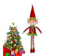 Christmas Elf Doll, Cute Christmas Elf Figures with Long Legs Made of Plush for Christmas, Desk Decoration Figures for Holidays and Celebrations, Fireplace, Windowsills, Living Room, Dining Table