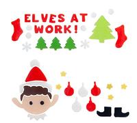 Christmas Elf Gel Window Stickers Decoration Set of 2 - Elves at Work
