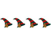 Christmas Elf Hat with Ears Xmas Santa Helper Hat Red and Green Xmas Fancy Dress