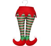 Christmas Elf Legs Hanging Decor, Red Christmas Tree Ornament for Parties | Iron, PP Cotton and Cloth Construction, Lightweight Display for Mantels, Walls, Garlands, Events and Festive Photo Props