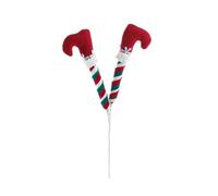 Christmas Elf Legs Picks,Feet Tree Ornaments With Fixed Wire,Striped Plush Stuffed Leg Picks for Christmas,Elf Legs Hanging Ornaments(Style 3)