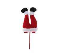 Christmas Elf Legs Picks Glittering Stuffed Feet Xmas Tree Topper Ornaments Upside Down Santa Legs Butt Decoration for Vase Filler Centerpiece Seasonal Party Home Decor (B)