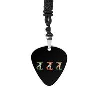 Christmas Elf Legs Womens Guitar Pick Necklace for Men Pendant with Chain Music Accessory