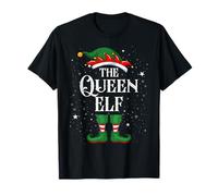Christmas Elf Matching Family Group Funny The Queen Elf T-Shirt