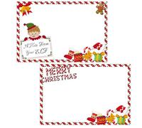 Christmas Elf Notes North Pole Elf Christmas Cards,Double Sided Blank Kids Magical Elf Letters Note Cards From Elf Christmas Winter Holiday Students Kids Activities Favor,4x6 Inch,50 Pack Per Pack