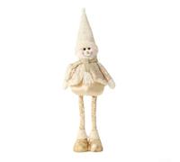 Christmas Elk Doll Decoration 60cm Polyester Fabric Standing Figure for Holiday Indoor Display Adding Festive to Any Space (Golden Snowmen)