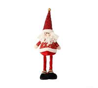 Christmas Elk Doll Decoration Standing Figure With Fabric Stretch Material For Festive Season Home And Office Holiday Accents(Red+Green old man)