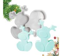 Christmas Elk Mould, Elk Deer Shape, Sitting Christmas Deer Elk Candle Moulds, Epoxy Resin Moulds, Plaster Moulds, Soap Moulds for Making Crafts and Home Decoration